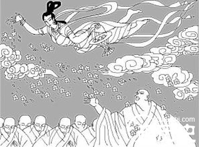 成语天花乱坠的主人公是谁?天花乱坠是什么意思